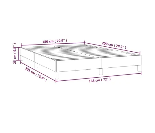Voodiraam Ilma Madratsita Tumesinine 180X200 Cm Samet