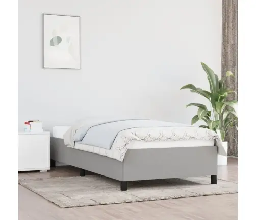 Gultas Rāmis Bez Matrača, Gaiši Pelēks, 90X190 Cm, Audums Vidaxl