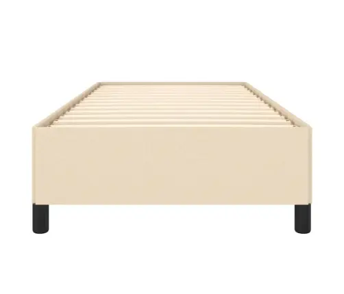 Gultas Rāmis Bez Matrača, Krēma, 90X190Cm Audums Vidaxl