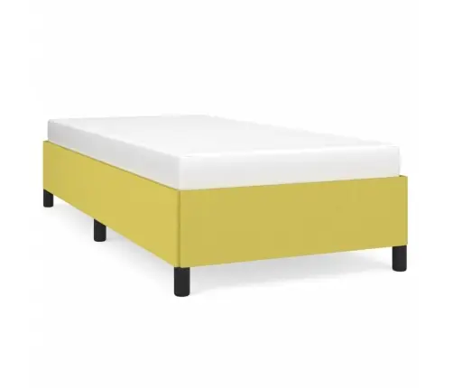 Gultas Rāmis, Zaļš, 90X190 Cm, Audums Vidaxl