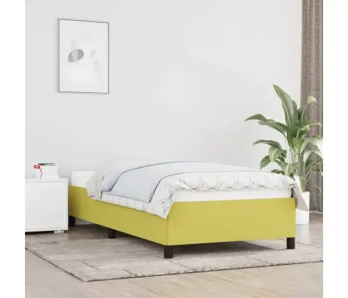 Gultas Rāmis, Zaļš, 90X190 Cm, Audums Vidaxl