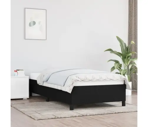 Gultas Rāmis Bez Matrača, Melns, 90X200Cm Audums Vidaxl