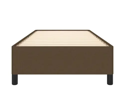 Gultas Rāmis Bez Matrača, Tumši Brūns, 90X200 Cm, Audums Vidaxl