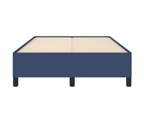 Gultas Rāmis Bez Matrača, Zils, 120X200 Cm, Audums Vidaxl