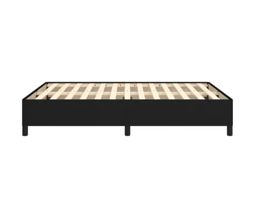 Gulta Bez Matrača, Melns, 140X190 Cm, Audums Vidaxl