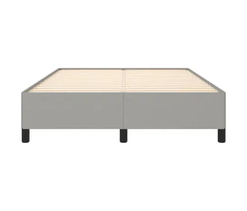 Gulta Bez Matrača, Gaiši Pelēks, 140X200 Cm, Audums Vidaxl