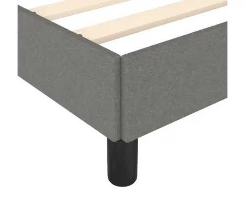 Gulta Bez Matrača, Tumši Pelēks, 140X200 Cm, Audums Vidaxl