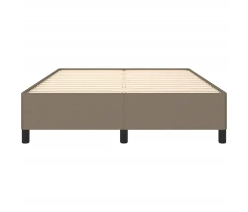 Gulta Bez Matrača, Pelēkbrūns, 140X200 Cm, Audums Vidaxl