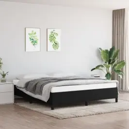 Voodiraam Ilma Madratsita, Must, 160X200 cm Kangas