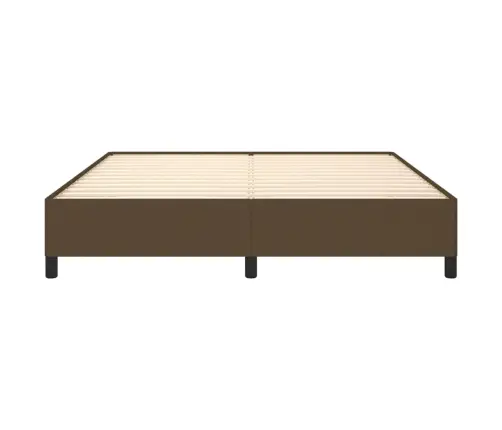 Gulta Bez Matrača, Tumši Brūns, 160X200 Cm, Audums Vidaxl