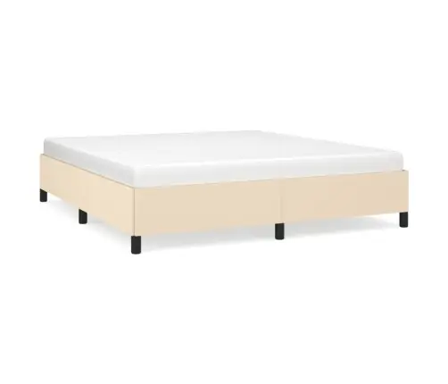 Gulta Bez Matrača, Krēmkrāsas, 160X200 Cm, Audums Vidaxl