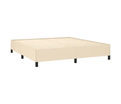 Gulta Bez Matrača, Krēmkrāsas, 160X200 Cm, Audums Vidaxl