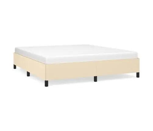 Gulta Bez Matrača, Krēmkrāsas, 180X200 Cm, Audums Vidaxl