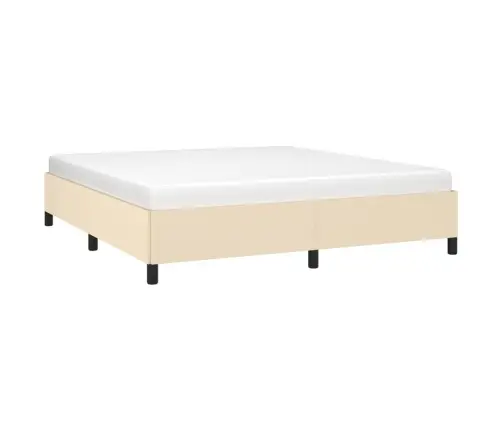 Gulta Bez Matrača, Krēmkrāsas, 180X200 Cm, Audums Vidaxl