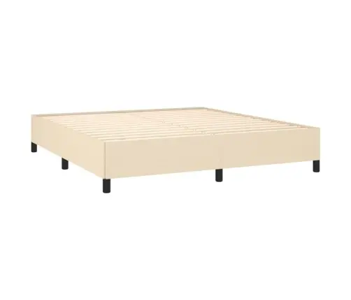 Gulta Bez Matrača, Krēmkrāsas, 180X200 Cm, Audums Vidaxl