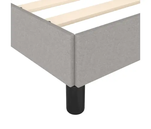 Gulta Bez Matrača, Gaiši Pelēks, 200X200 Cm, Audums Vidaxl