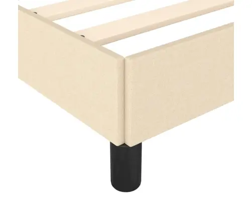 Gulta Bez Matrača, Krēmkrāsas, 200X200 Cm, Audums Vidaxl