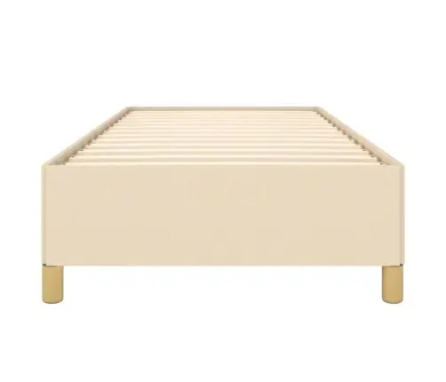Gultas Rāmis Bez Matrača, Krēma, 90X200Cm Audums Vidaxl