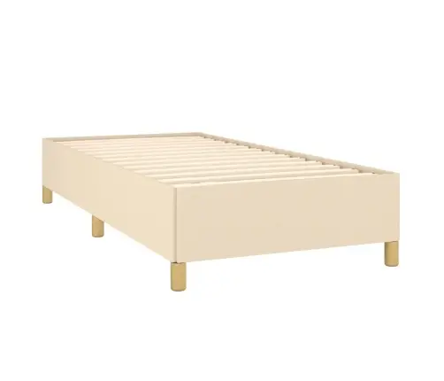 Gultas Rāmis Bez Matrača, Krēmkrāsas, 100X200 Cm, Audums Vidaxl