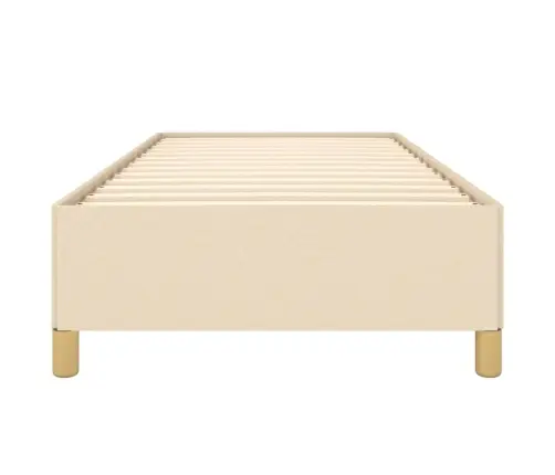 Gultas Rāmis Bez Matrača, Krēmkrāsas, 100X200 Cm, Audums Vidaxl