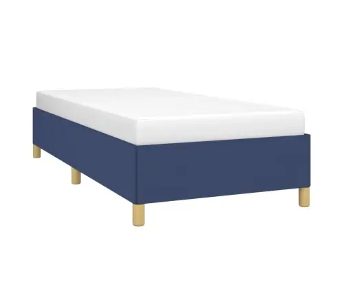 Gultas Rāmis Bez Matrača, Zils, 100X200Cm Audums Vidaxl