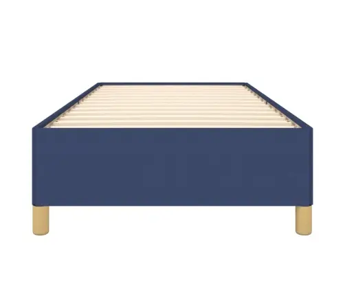 Gultas Rāmis Bez Matrača, Zils, 100X200Cm Audums Vidaxl