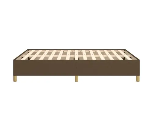 Gulta Bez Matrača, Tumši Brūns, 140X190 Cm, Audums Vidaxl