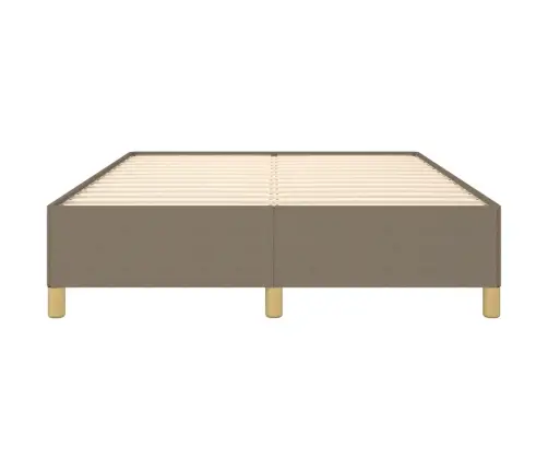 Gulta Bez Matrača, Pelēkbrūns, 140X190 Cm, Audums Vidaxl