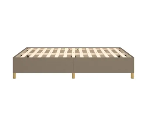 Gulta Bez Matrača, Pelēkbrūns, 140X190 Cm, Audums Vidaxl