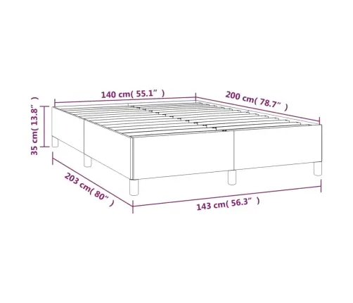Voodiraam Ilma Madratsita, Sinine, 140X200 cm Kangas