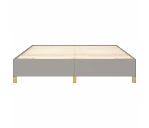 Gulta Bez Matrača, Gaiši Pelēks, 160X200 Cm, Audums Vidaxl