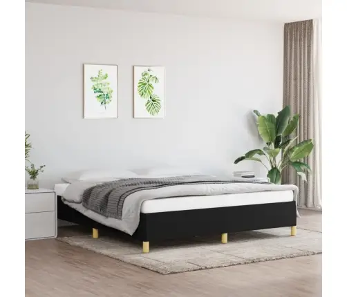 Gulta Bez Matrača, Melns, 180X200 Cm, Audums Vidaxl