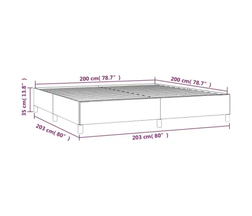 Lovos Rėmas Be Čiužinio, Tamsiai Pilkas, 200X200cm Audinys