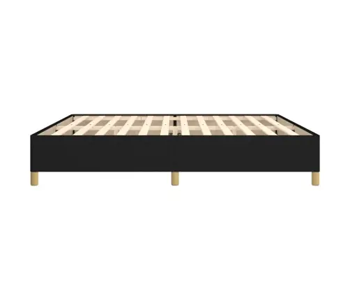 Gulta Bez Matrača, Melns, 200X200 Cm, Audums Vidaxl