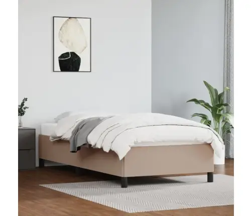 Gultas Rāmis, Kapučīno Krāsas, 80X200 Cm, Mākslīgā Āda Vidaxl