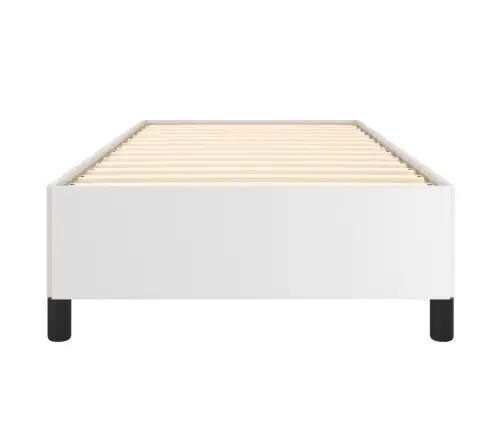 Gultas Rāmis, Balts, 90X190 Cm, Mākslīgā Āda Vidaxl