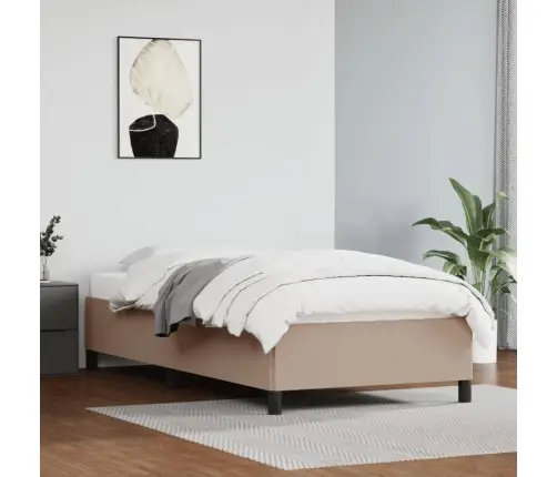 Voodiraam, Cappuccino, 90X190 cm Kunstnahk