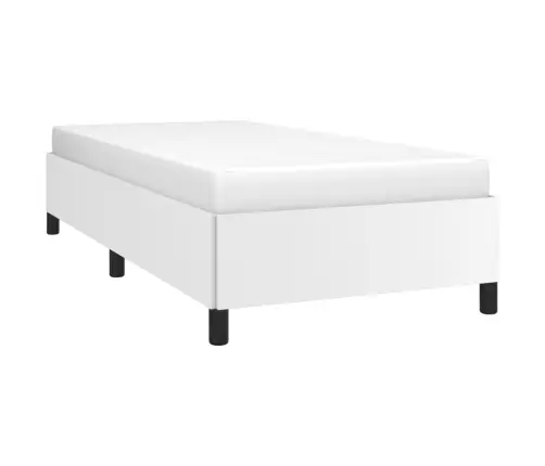 Gultas Rāmis, Balts, 90X200 Cm, Mākslīgā Āda Vidaxl