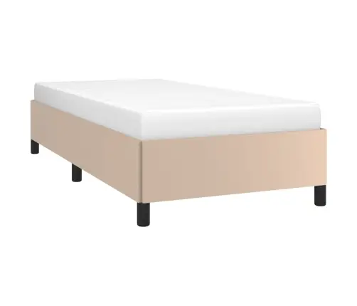 Lovos Rėmas, Kapučino Spalvos, 90X200 cm Dirbtinė Oda