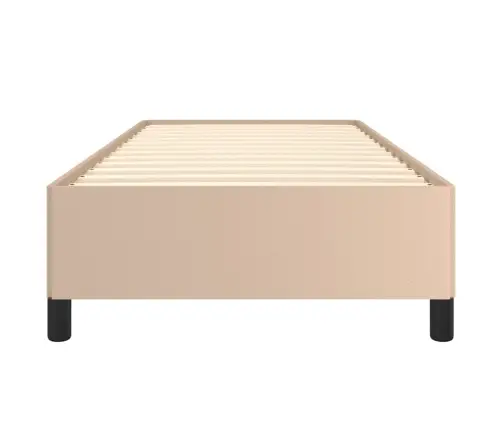 Lovos Rėmas, Kapučino Spalvos, 90X200 cm Dirbtinė Oda