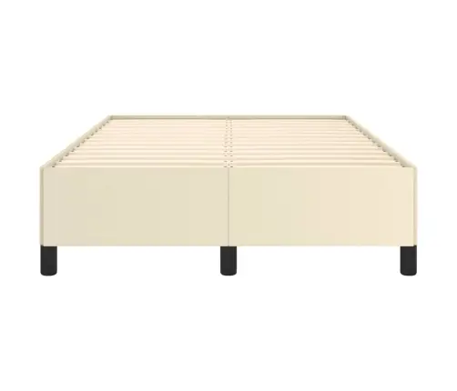 Voodiraam, Kreemjas, 120X200 Cm Kunstnahk