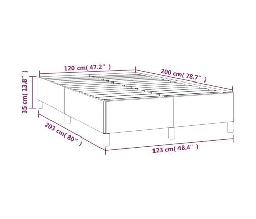 Voodiraam, Kreemjas, 120X200 Cm Kunstnahk