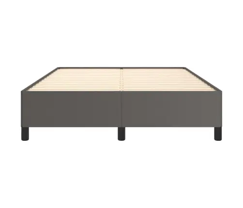 Voodiraam, Hall, 140X190 cm Kunstnahk