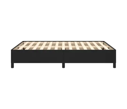 Gultas Rāmis, Melns, 140X200 Cm, Mākslīgā Āda Vidaxl