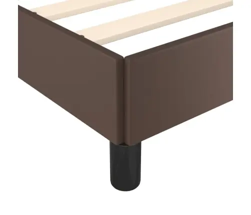 Gultas Rāmis, Brūns, 140X200 Cm, Mākslīgā Āda Vidaxl