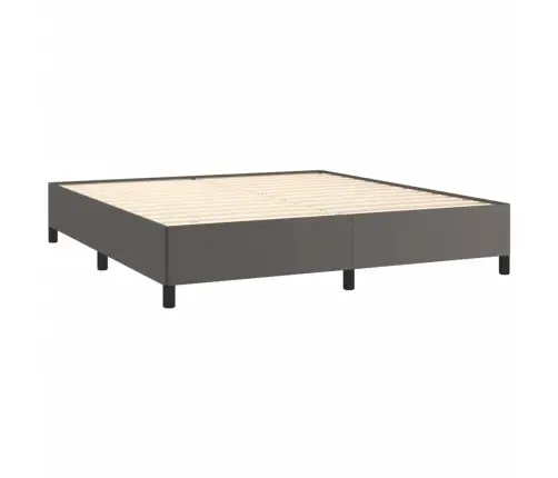 Voodiraam, Hall, 160X200 cm Kunstnahk