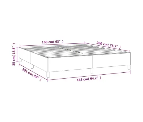 Gultas Rāmis, Kapučīno Krāsas, 160X200 Cm, Mākslīgā Āda Vidaxl