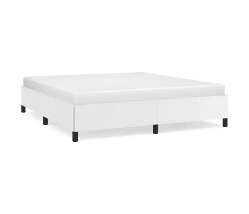Gultas Rāmis, Balts, 180X200 Cm, Mākslīgā Āda Vidaxl