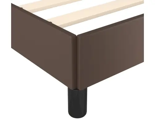 Voodiraam, Pruun, 180X200 cm Kunstnahk