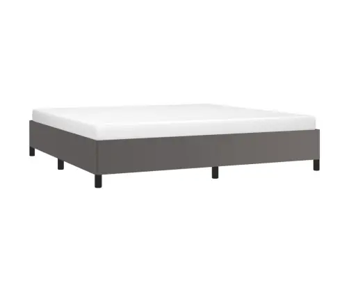 Gultas Rāmis, Pelēks, 200X200 Cm, Mākslīgā Āda Vidaxl